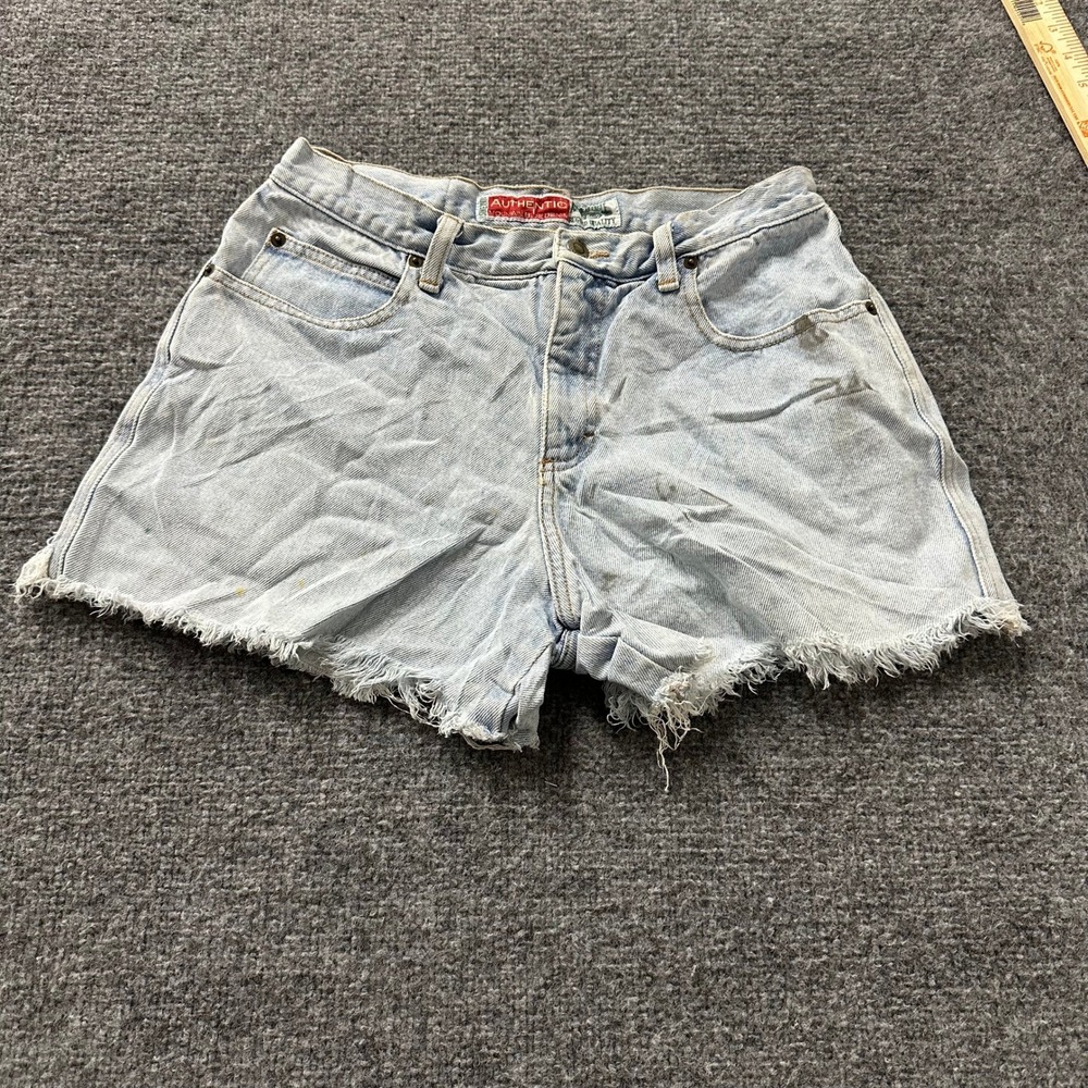 American Eagle Shorts Womens Size 10 Light Wash Denim Raw Hem Stained Distressed